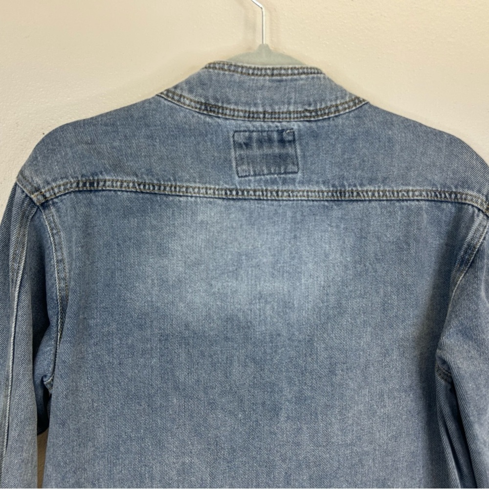 Outdoor Spring Fall Classic ZYIA M Blue Denim Jacket Cotton Athleisure Normcore - Picture 12 of 15